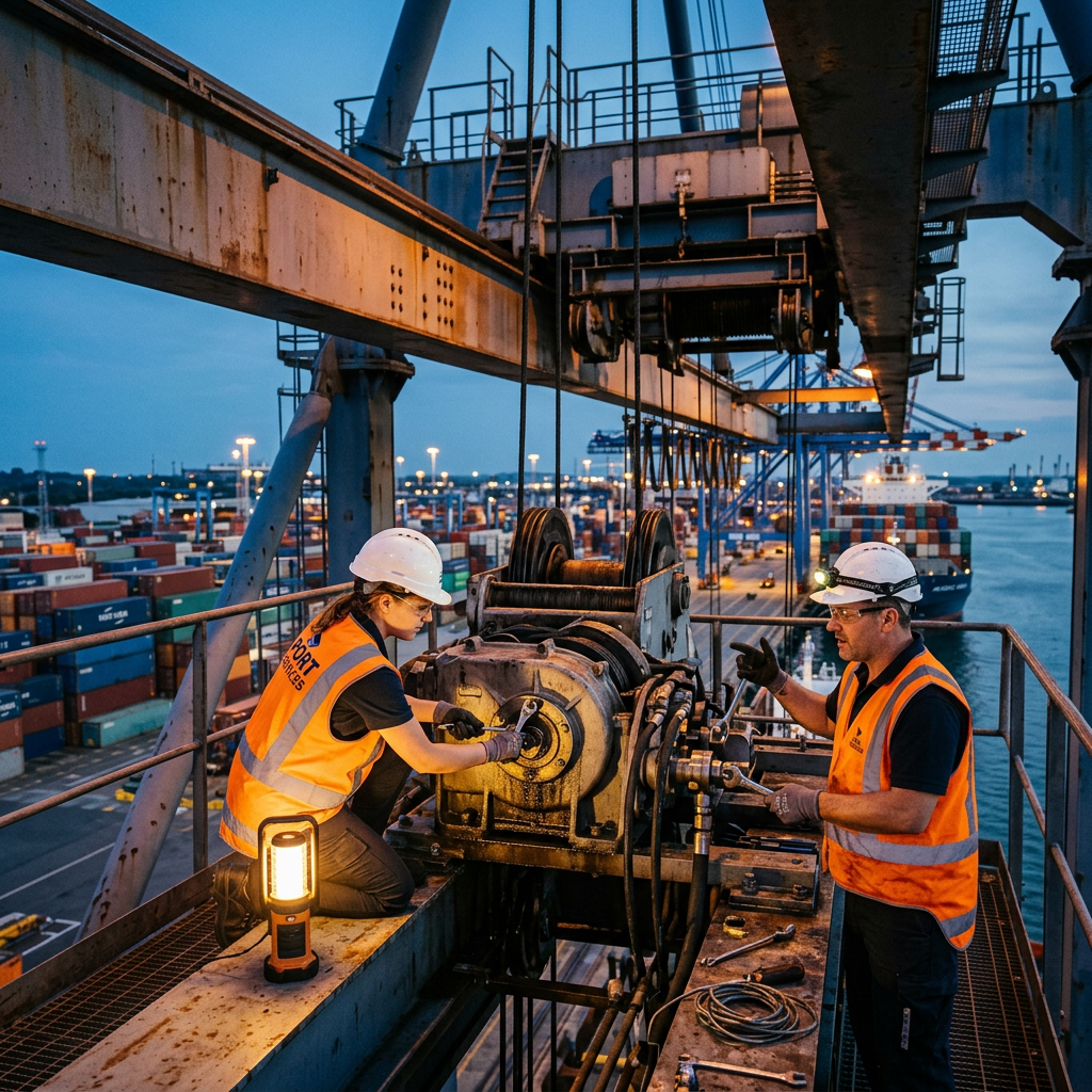 Port crane maintenance